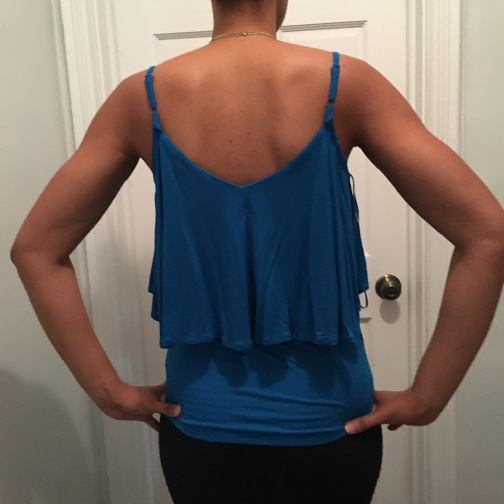 ✨ HP✨ Cold Shoulder Spaghetti-Sleeve Top - Picture 3 of 4